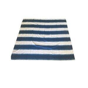 Mainstays Blue & White Stripe Dip Dye Fabric Shower Curtain Polyester Standard